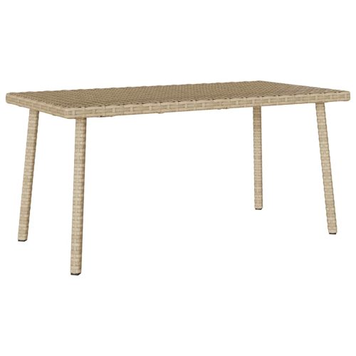 Tavolino Da Giardino Rettangolare Beige 80x40x37 Cm Polyrattan