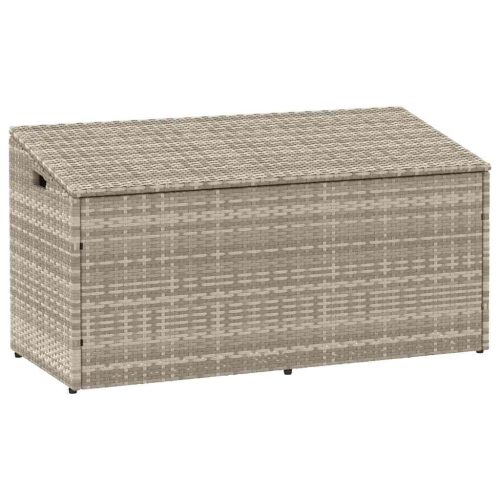 Baule Da Giardino Grigio Chiaro 110x50x58 Cm In Polyrattan