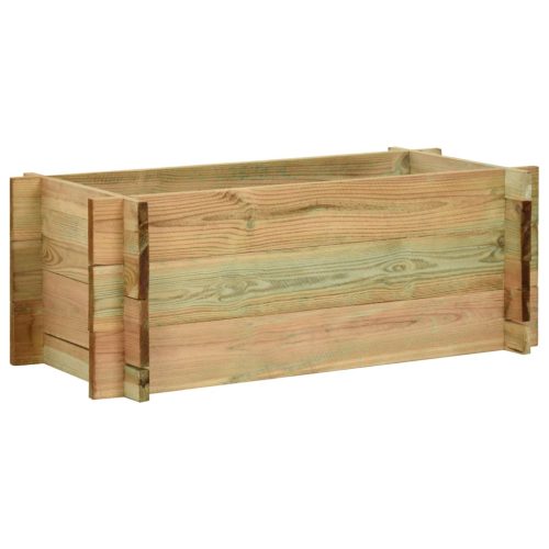 Fioriera Giardino Letto Vegetale In Legno Pino Impregnato 80 cm