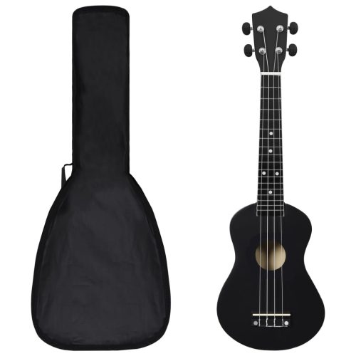 Set Ukulele Soprano Con Borsa Per Bambini Nera 23″