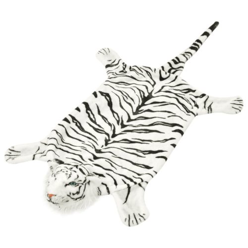 Tappeto Di Peluche A Forma Di Tigre 144 Cm Bianco