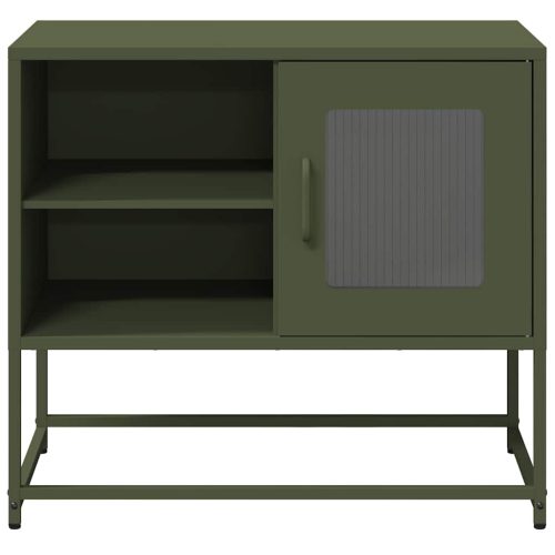 Mobile Tv Verde Oliva 68x39x60,5 Cm In Acciaio