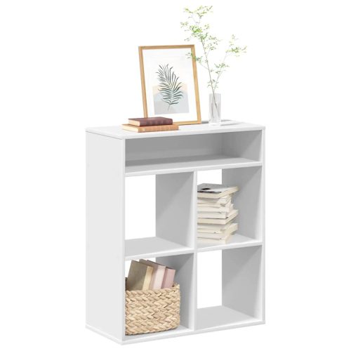 Libreria Bianca 66x31x80 Cm In Legno Multistrato