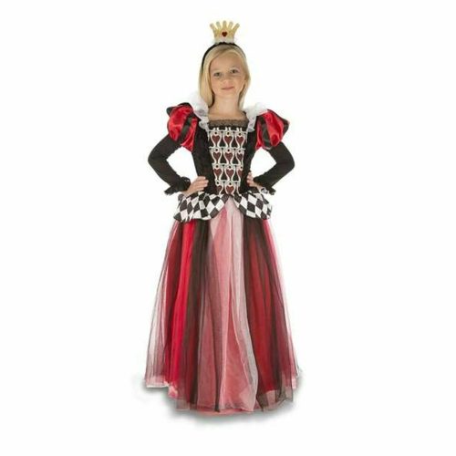 Costume Per Bambini Nero/rosso Regina Di Cuori Taglia:10-12 Anni