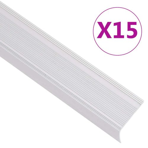 Profili A L Per Gradini 15 Pz In Alluminio 90 Cm Argento