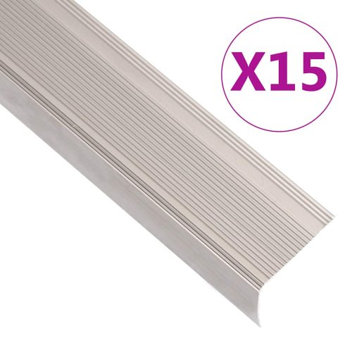 Profili A L Per Gradini 15 Pz In Alluminio 90 Cm Champagne