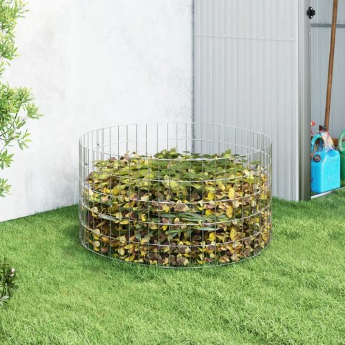 Compostiera Da Giardino Ø100×50 Cm In Acciaio Zincato