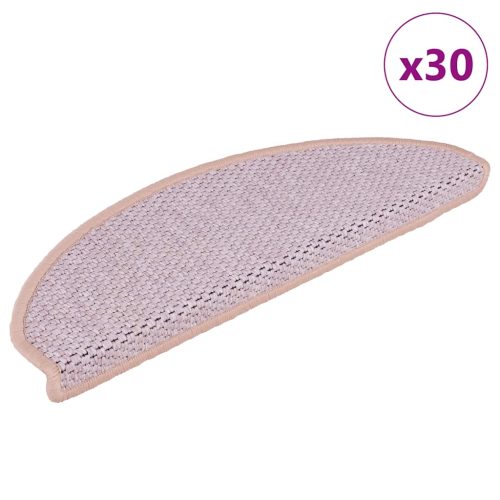 Tappeti Autoadesivi Scale Aspetto Sisal 30 Pz 65x21x4 Cm Rosa