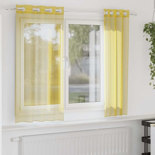 Tende In Voile Con Occhielli 2 Pz Giallo