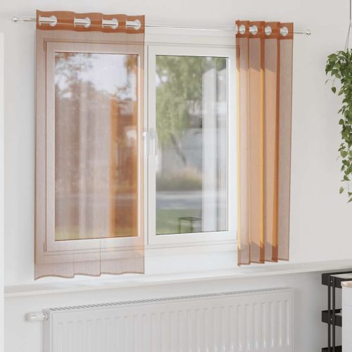 Tende In Voile Con Occhielli 2 Pz Terracotta