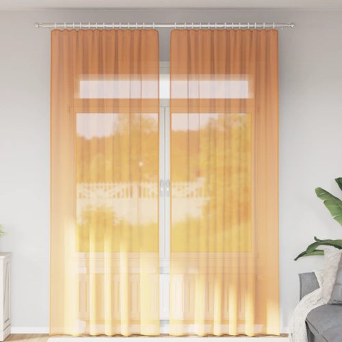 Tende In Voile Con Passanti 2 Pz Arancio 140×260 cm