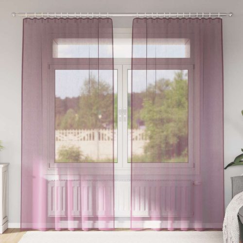 Tende In Voile Con Passanti 2 Pz Viola 140×245 cm