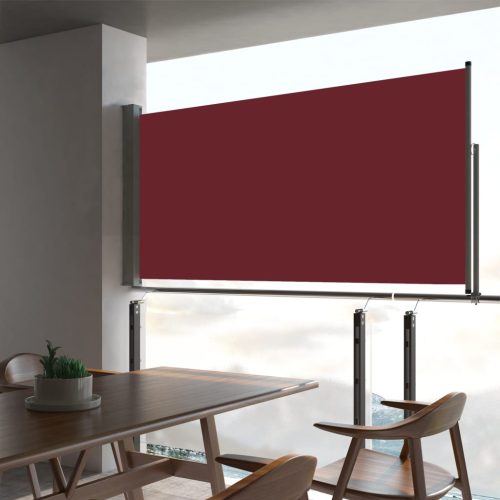 Tenda Laterale Retrattile Per Patio 80×300 Cm Rosso