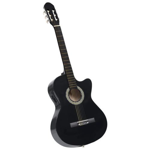 Chitarra Classica Western Con Equalizzatore E 6 Corde Nera