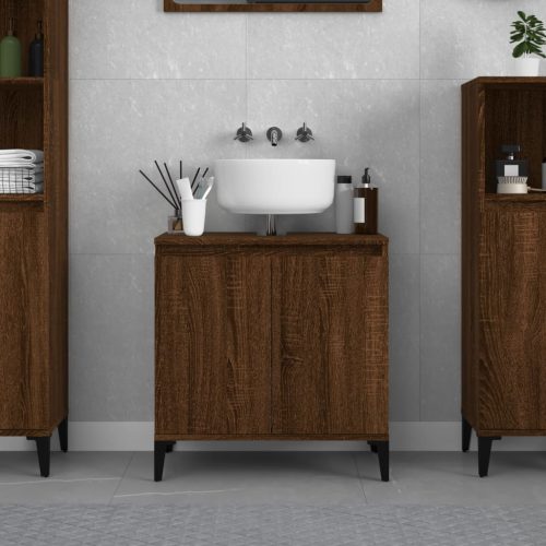 Mobile Lavabo Rovere Marrone 58x33x60 Cm In Legno Multistrato