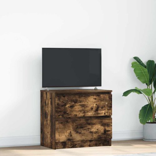 Mobile Tv Rovere Fumo 60x35x54 Cm In Legno Multistrato