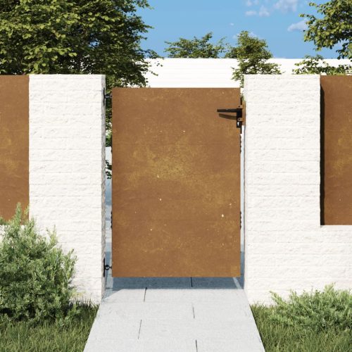 Cancello Da Giardino 85×125 Cm In Acciaio Corten