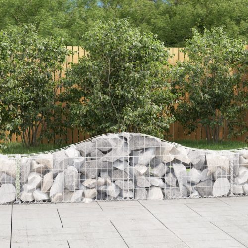 Cesto Gabbione Ad Arco 200x30x40/60 Cm Ferro Zincato