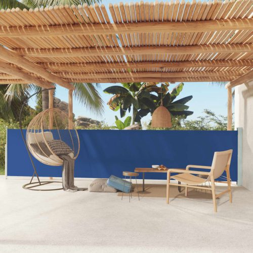 Tenda Laterale Retrattile Per Patio 117×600 Cm Blu