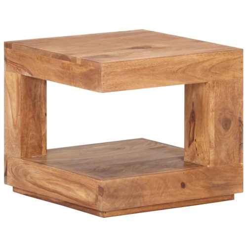 Tavolo Da Salotto 45x45x40 Cm In Legno Massello Di Acacia