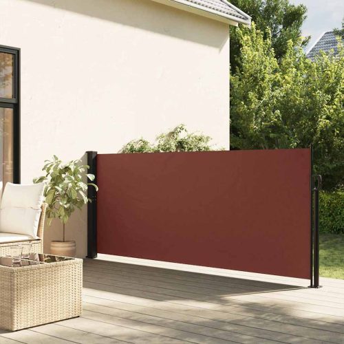 Tenda Da Sole Laterale Retrattile Marrone 120×500 cm