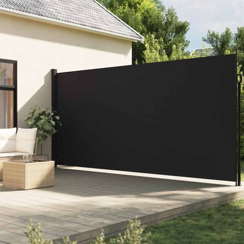 Tenda Da Sole Laterale Retrattile Nera 200×500 cm