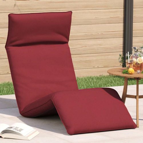 Lettino Pieghevole Rosso Vino 175x54x8,5 Cm In Tessuto Oxford