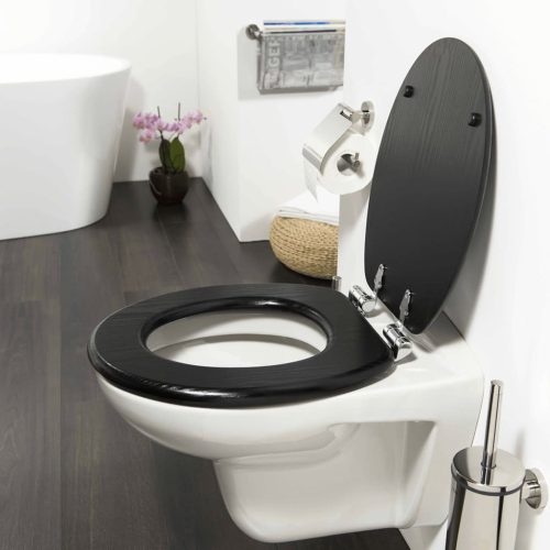 Tiger Sedile Wc A Chiusura Morbida Blackwash In Mdf Nero 252030746