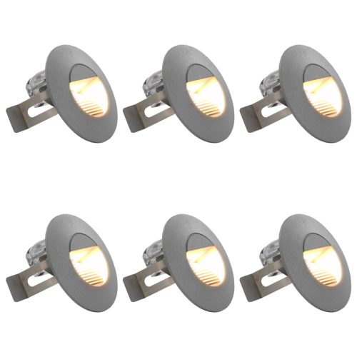 Lampade Da Parete Da Esterno A Led 6 Pz 5 W Argento Rotonde