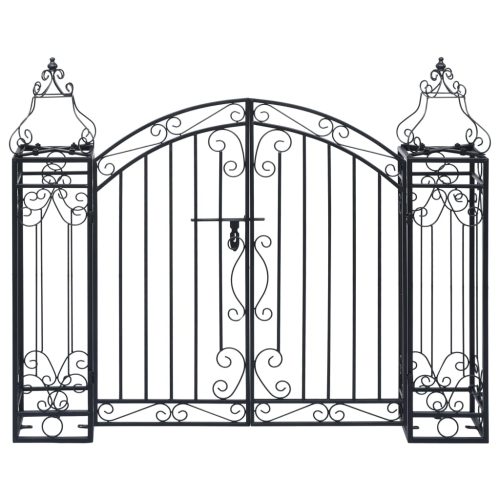 Cancello Ornamentale Da Giardino Ferro Battuto 22×20,5×100 cm