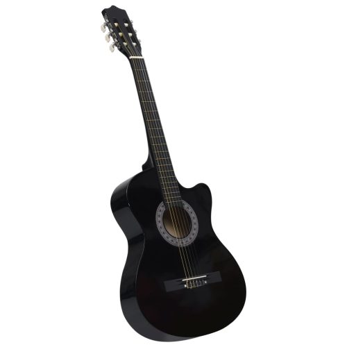 Chitarra Classica Cutaway Western Con 6 Corde Nera 38″