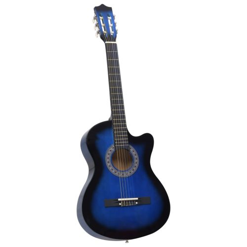 Chitarra Classica Cutaway Western 6 Corde 38″ Blu Ombreggiato