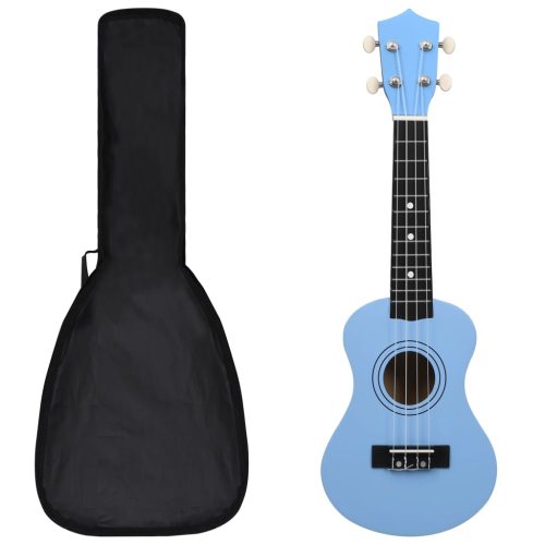 Set Ukulele Soprano Con Borsa Per Bambini Blu 21″