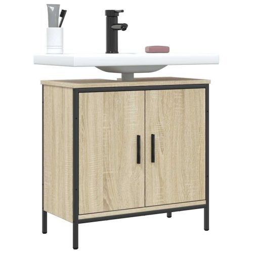 Mobile Lavabo Bagno Rovere Sonoma 60x30x60 Cm Legno Multistrato