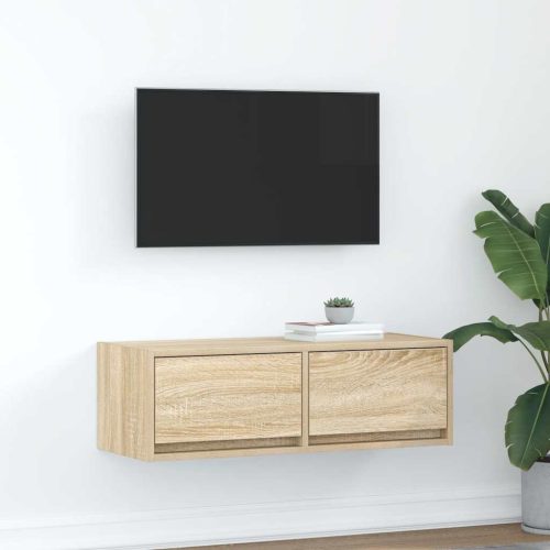 Mobile Porta Tv Rovere Sonoma 80x31x25,5 Cm Legno Multistrato