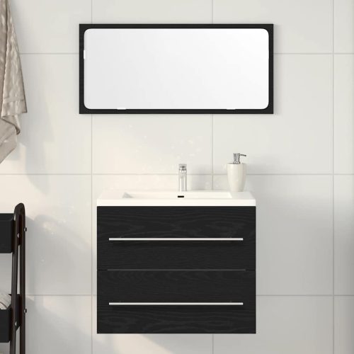 Mobile Lavabo Da Bagno Rovere Nero 60×38,5×48 Cm In Truciolato