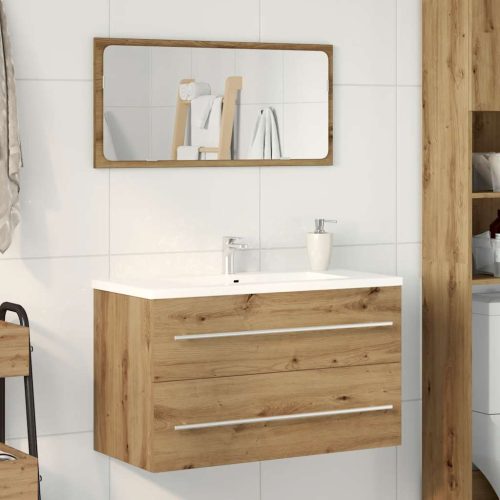 Mobile Lavabo Bagno Artigianale 80×38,5×48 Cm Legno Multistrato