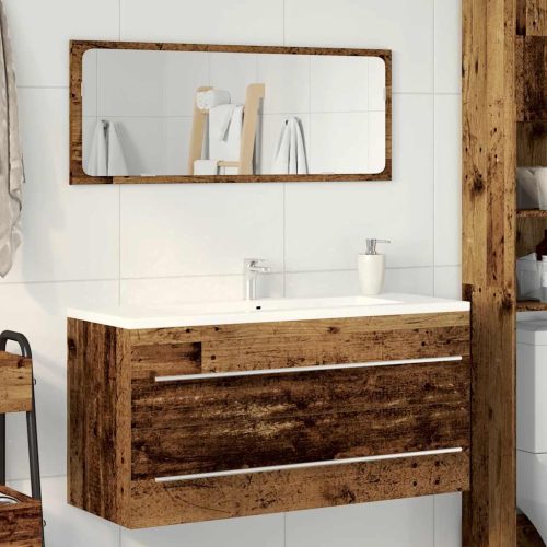 Mobile Lavabo Bagno Legno Antico 100×38,5×48 Cm In Truciolato