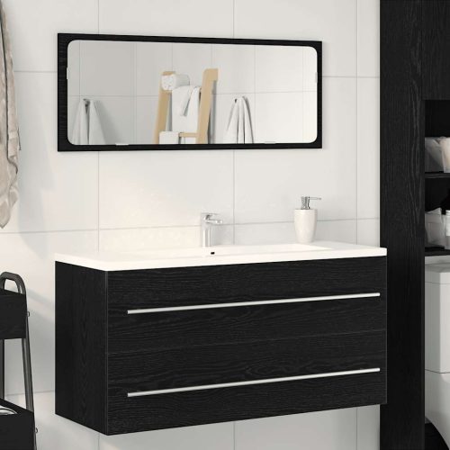 Mobile Lavabo Bagno Nero 100×38,5x48cm Legno Multistrato