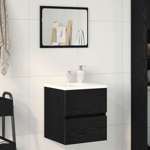 Mobile Lavabo Rovere Nero 41×38,5×45 Cm In Legno Multistrato