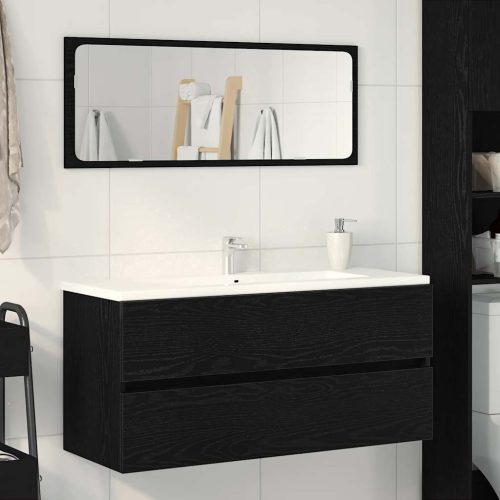 Mobile Lavabo Rovere Nero 100×38,5×45 Cm Legno Multistrato