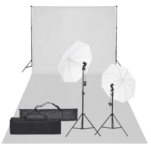 Kit Per Studio Fotografico Con Set Di Luci E Fondale