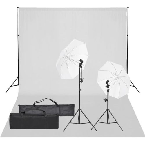 Kit Per Studio Fotografico Con Set Di Luci E Fondale