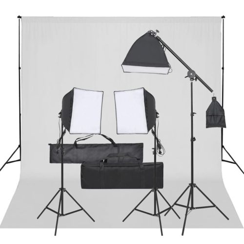 Kit Per Studio Fotografico Con Set Di Luci E Fondale