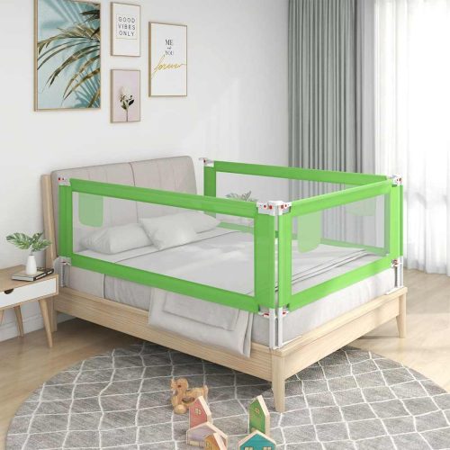 Sponda Letto Di Sicurezza Per Bambini Verde 90×25 Cm In Tessuto