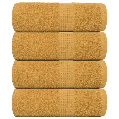 Asciugamani Ospiti 4 Pz Oro 30×50 Cm 360 G/m² 100% Cotone