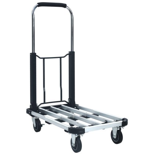 Carrello Per Trasporto Pieghevole 150 Kg In Alluminio Argento