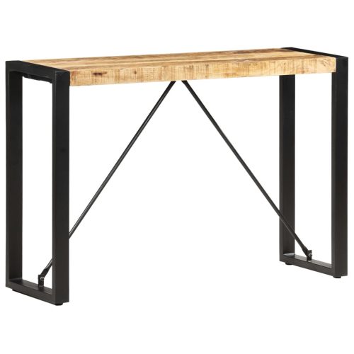 Tavolo Consolle 110x35x76 Cm In Legno Massello Di Mango