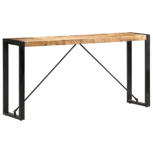 Tavolo Consolle 150x35x76 Cm In Legno Massello Di Mango