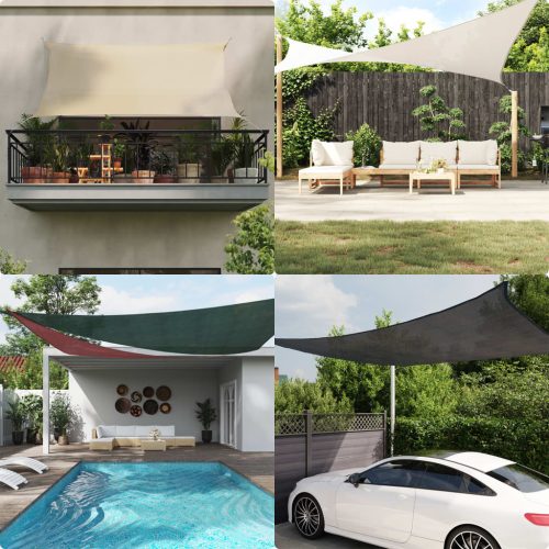 Vela Parasole 160 G/m² Verde Scuro 2,5×2,5×3,5 M In Hdpe